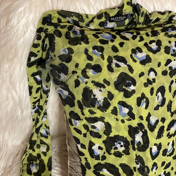 Nasty Gal | any meow-meant now leopard mesh bodysuit - Picture 3 of 11